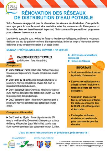 Travaux Eau potable