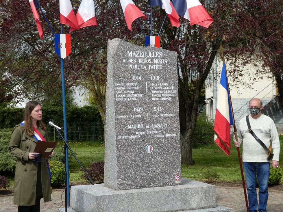 Mazerulles Cérémonie 8 Mai 2021