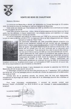 Vente Bois de Chauffage Mazerulles