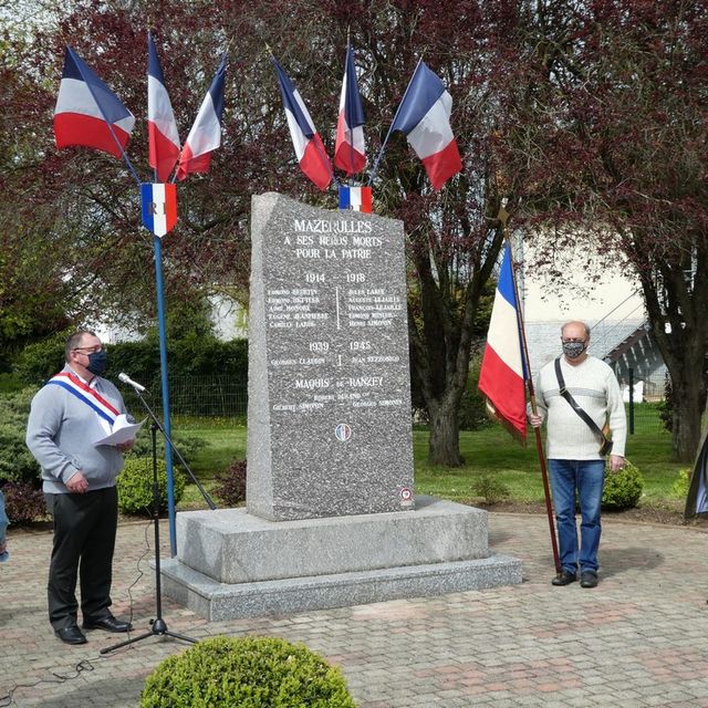 Mazerulles Cérémonie 8 Mai 2021