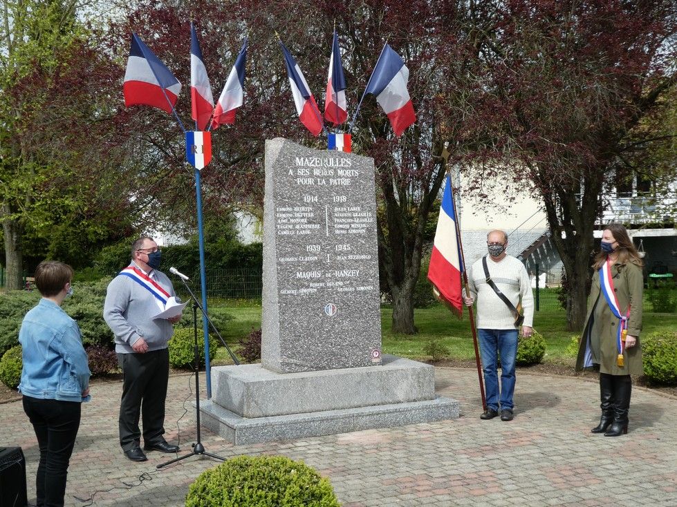 Mazerulles Cérémonie 8 Mai 2021