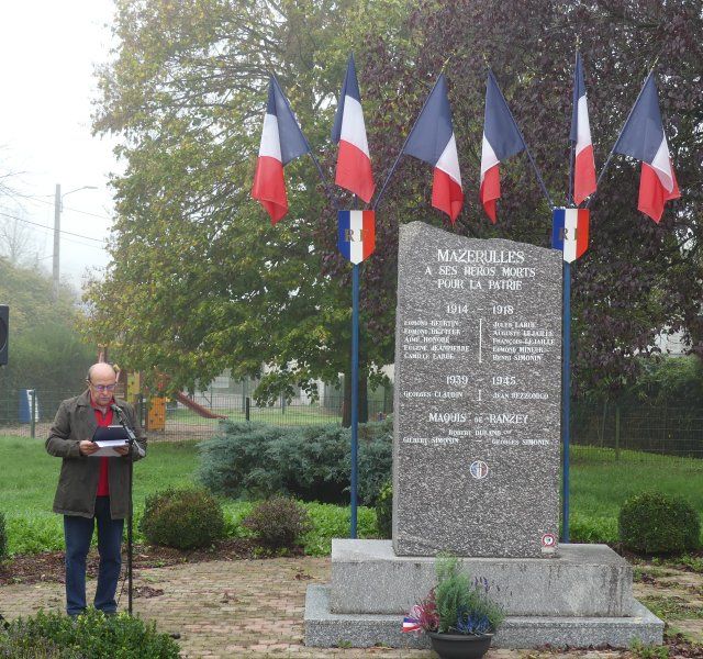 Mazerulles Cérémonie 11 Novembre 2022