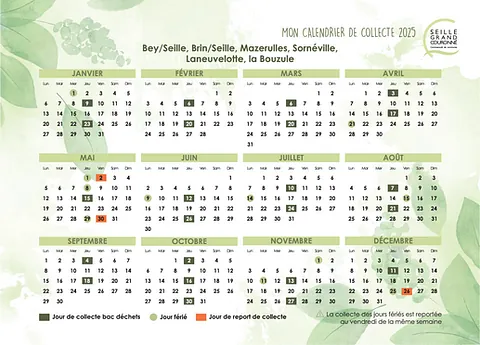 Calendrier Collecte OM 2025