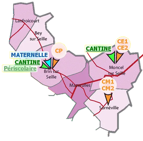 Carte Scolaire RPI-SIS Amezule