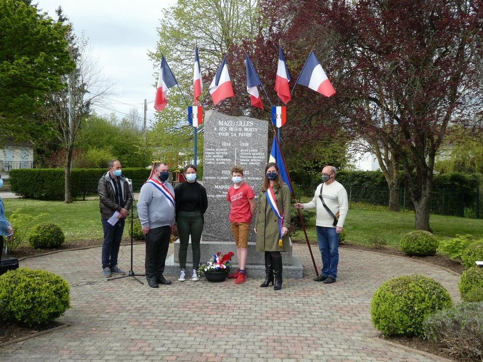 Mazerulles Cérémonie 8 Mai 2021